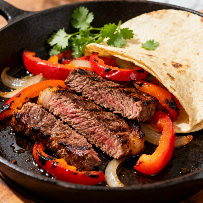 Sizzling Steak Fajitas with Charred Peppers (The Char-First Method)