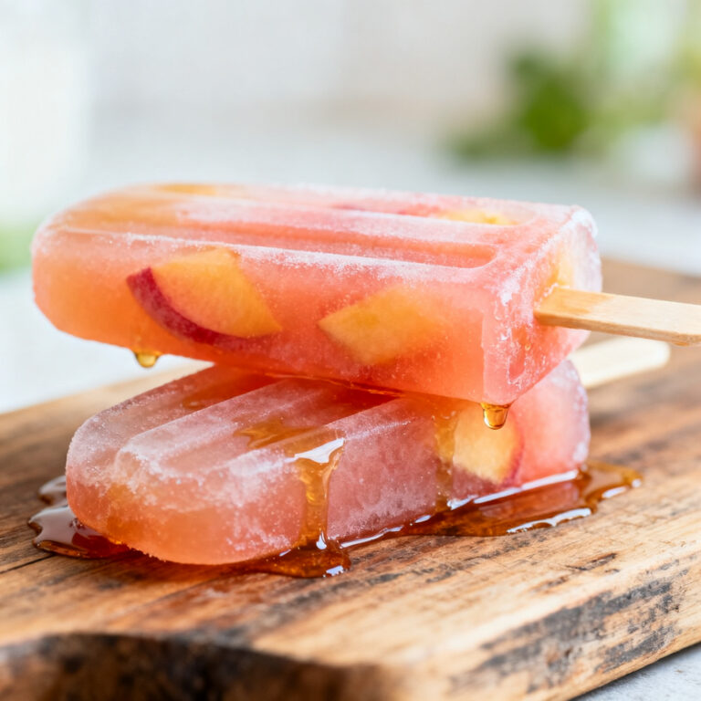 Southern Sweet Tea Peach Popsicles (No Bitter Aftertaste)