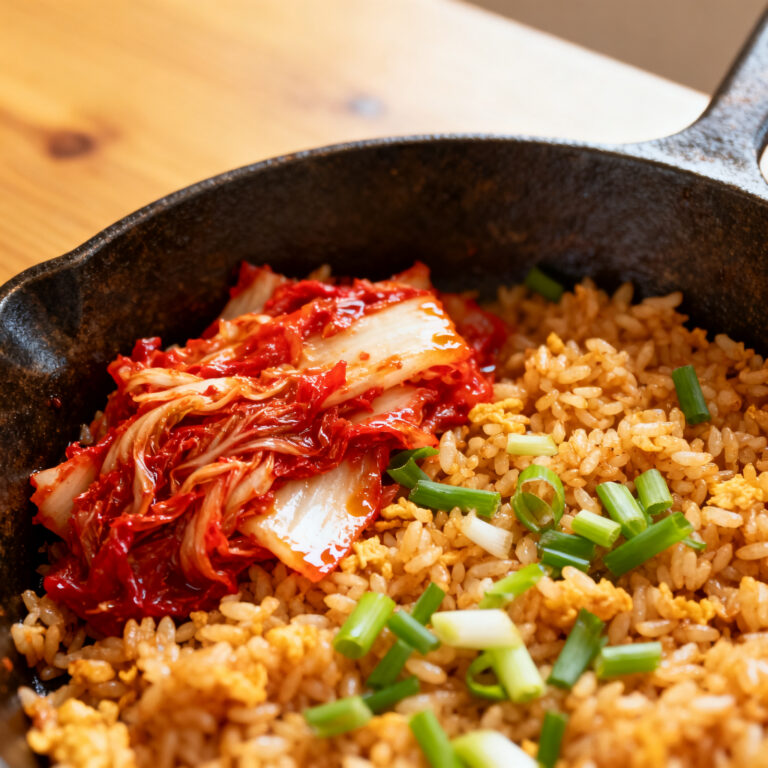 Kimchi Fried Rice Skillet (With a Crispy Bottom Crust)