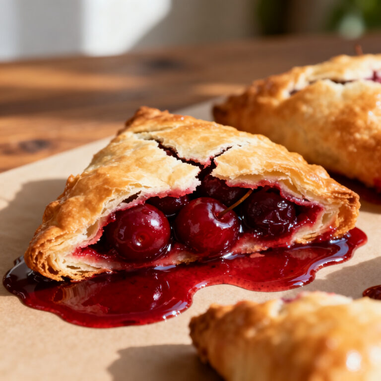 Cherry Turnovers with Red Wine Glaze