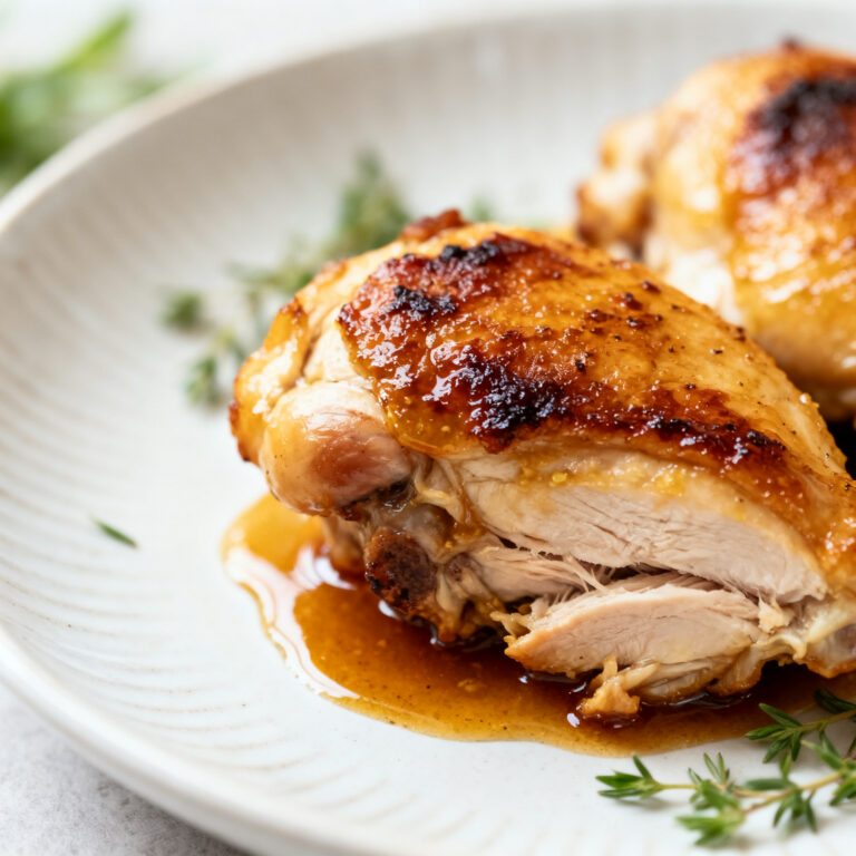 Miso Butter Glazed Chicken Thighs (Crispy Skin, No-Burn Glaze)